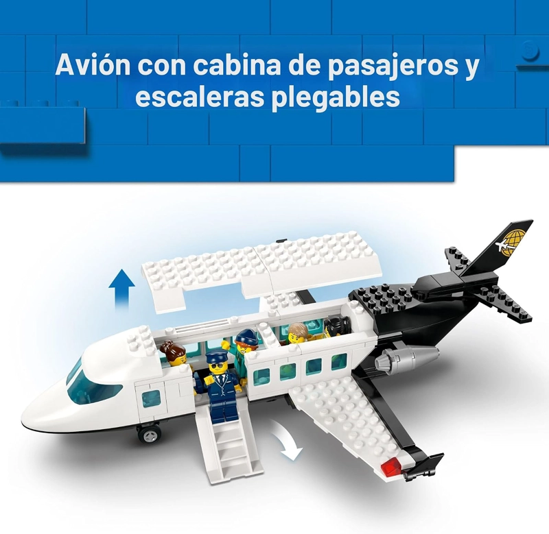 LEGO AEROPUERTO DE LA CIUDAD CON JUGUETE DE CONSTRUCCION DE AVION - JUGUETE DE CONSTRUCCION - 3