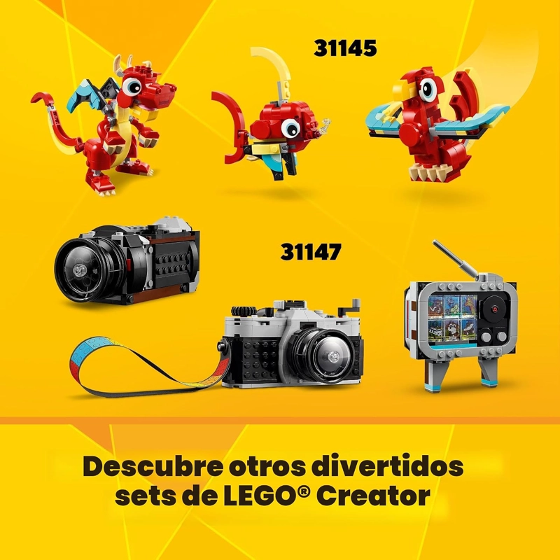 LEGO CREATOR 3 EN 1 CAMION DE PLATAFORMA PLANA CON JUGUETE DE HELICOPTERO, SE TRANSFORMA DE JUGUETE - 6