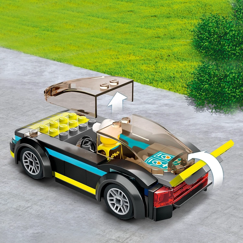 LEGO CITY COCHE DEPORTIVO ELE CTRICO 60383, JUGUETE PARA NIÑOS Y NIÑAS DE 5 AÑOS O MAS, COCHE - 2