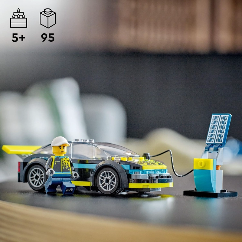LEGO CITY COCHE DEPORTIVO ELE CTRICO 60383, JUGUETE PARA NIÑOS Y NIÑAS DE 5 AÑOS O MAS, COCHE - 3
