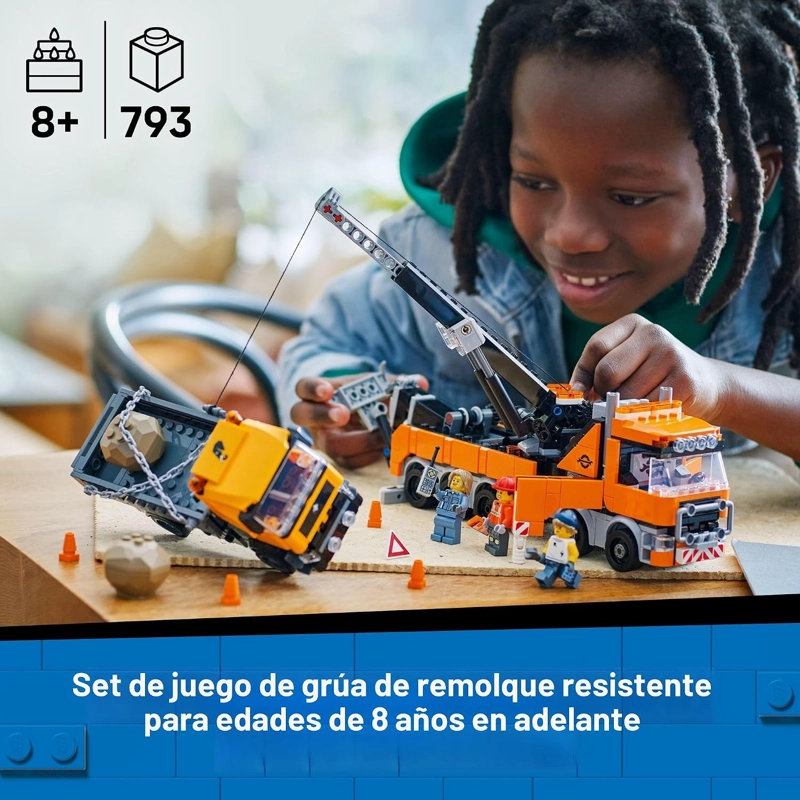 LEGO CITY 60467 - CAMION DE REMOLQUE DE RECUPERACION RESISTENTE CON GRUA, JUGUETE DE CONSTRUCCION - 2