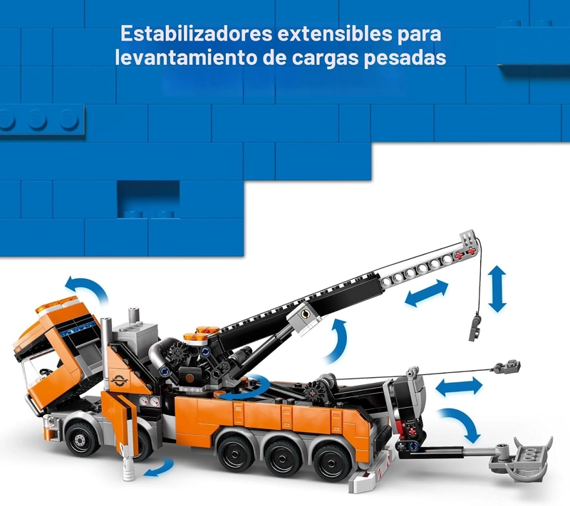 LEGO CITY 60467 - CAMION DE REMOLQUE DE RECUPERACION RESISTENTE CON GRUA, JUGUETE DE CONSTRUCCION - 4
