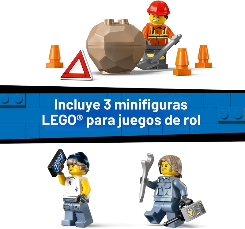 LEGO CITY 60467 - CAMION DE REMOLQUE DE RECUPERACION RESISTENTE CON GRUA, JUGUETE DE CONSTRUCCION - 6