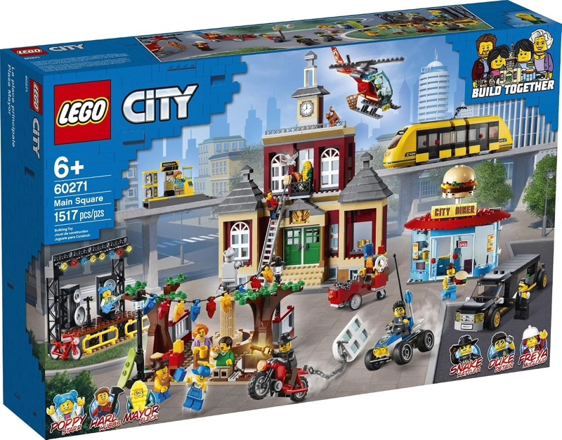 LEGO CITY MAIN SQUARE 60271 KIT DE MAQUILLAJE SET, JUGUETE DE CONSTRUCCION GENIAL PARA NIÑOS, NUEVO - 4