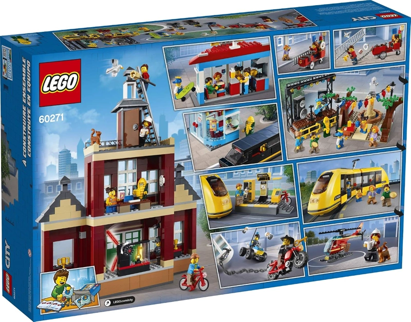 LEGO CITY MAIN SQUARE 60271 KIT DE MAQUILLAJE SET, JUGUETE DE CONSTRUCCION GENIAL PARA NIÑOS, NUEVO - 5