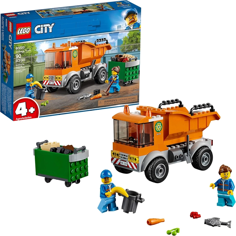 LEGO CITY GREAT VEHICLES CAMION DE BASURA 60220 KIT DE MAQUILLAJE DE CONSTRUCCION 90 PIEZAS - 1