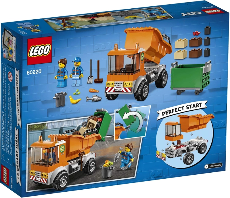 LEGO CITY GREAT VEHICLES CAMION DE BASURA 60220 KIT DE MAQUILLAJE DE CONSTRUCCION 90 PIEZAS - 5