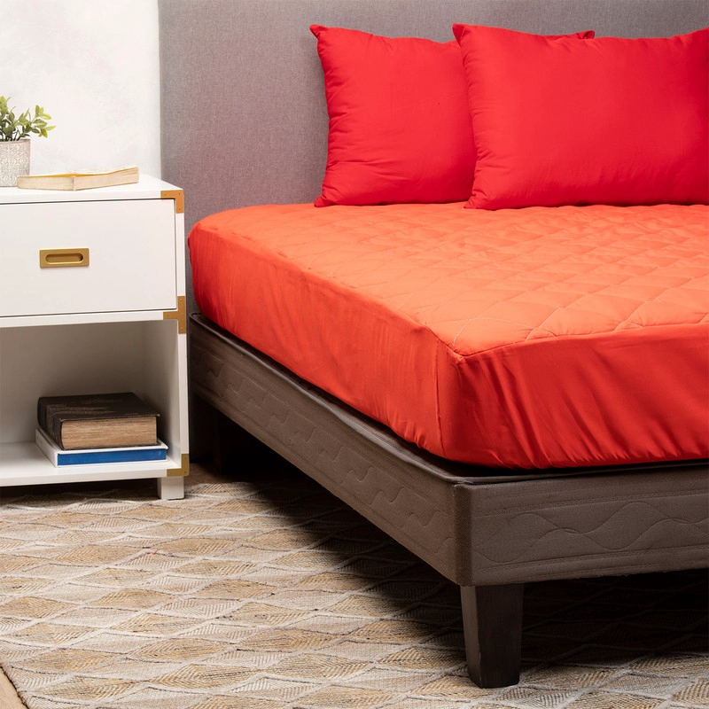 PACK 2 ALMOHADAS COLOR ROJO KEYHOME 50 X 70 CM - 3