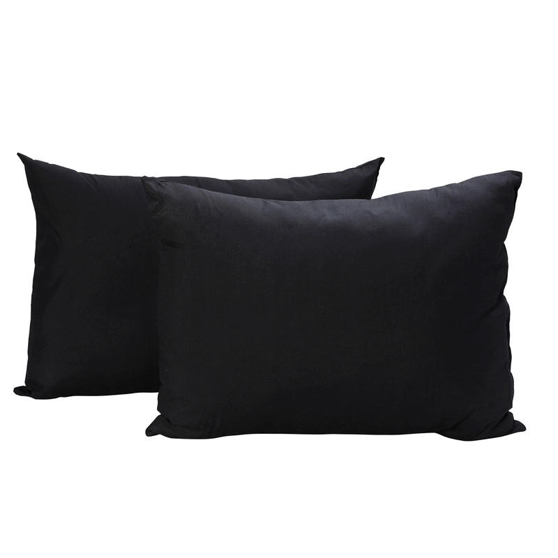 PACK 2 ALMOHADAS COLOR NEGRO KEYHOME 50 X 70 CM - 1