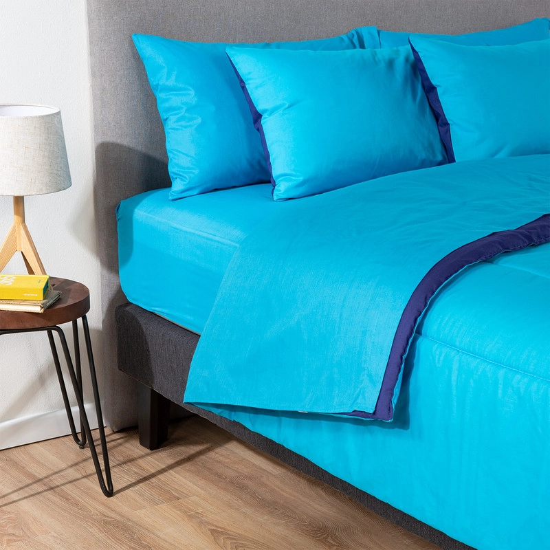 PLUMON BICOLOR KEYHOME AZUL CELESTE 2 PLAZAS - 4