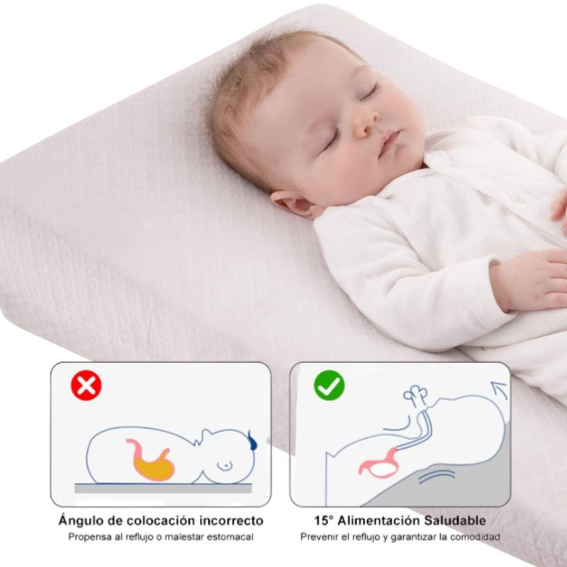 ALMOHADA ANTIREFLUJO BABY IMPERMEABLE 60X80X15 CM - 2