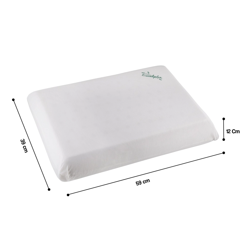PACK X2 ALMOHADAS 59X39X12 CM LATEX EUCALIPTOS LAVABLE - 7