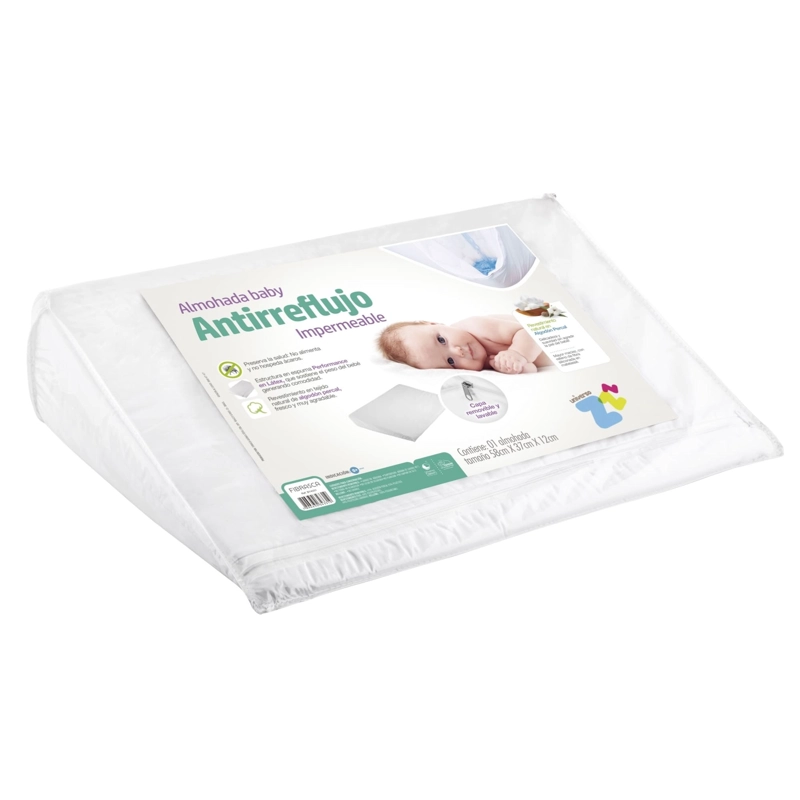 ALMOHADA ANTIREFLUJO BABY IMPERMEABLE 59X39X13 CM - 1