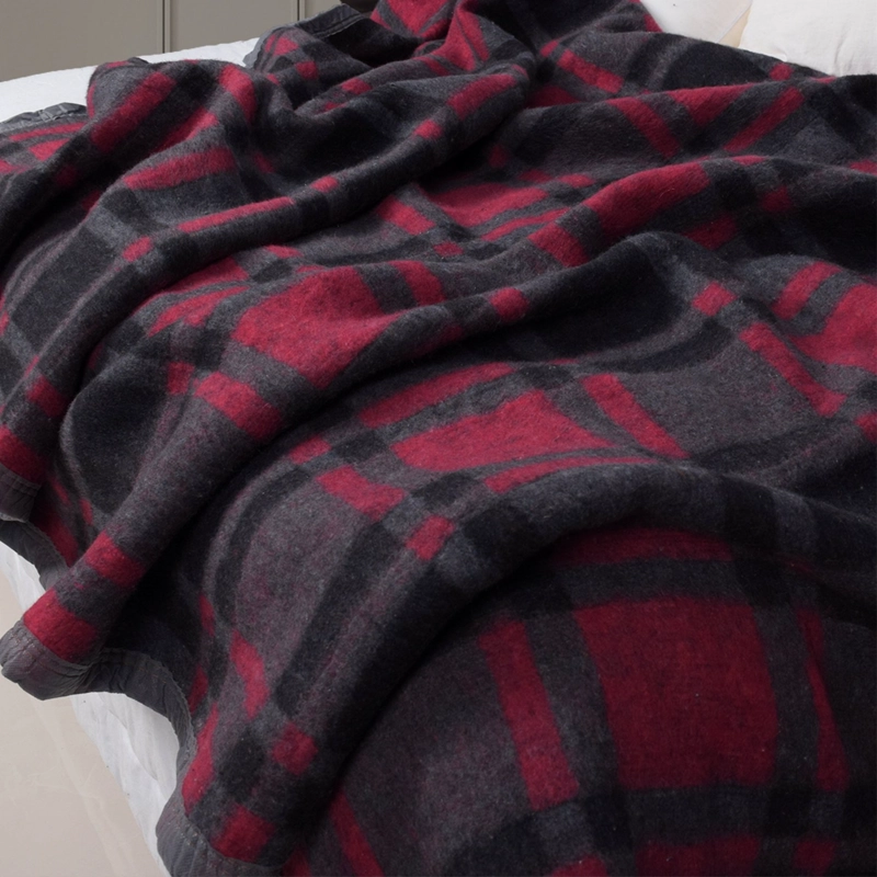 FRAZADA TE RMICA POLAR CON DISEÑO A CUADROS SUAVE, CALIDA Y CONFORTABLE - 3
