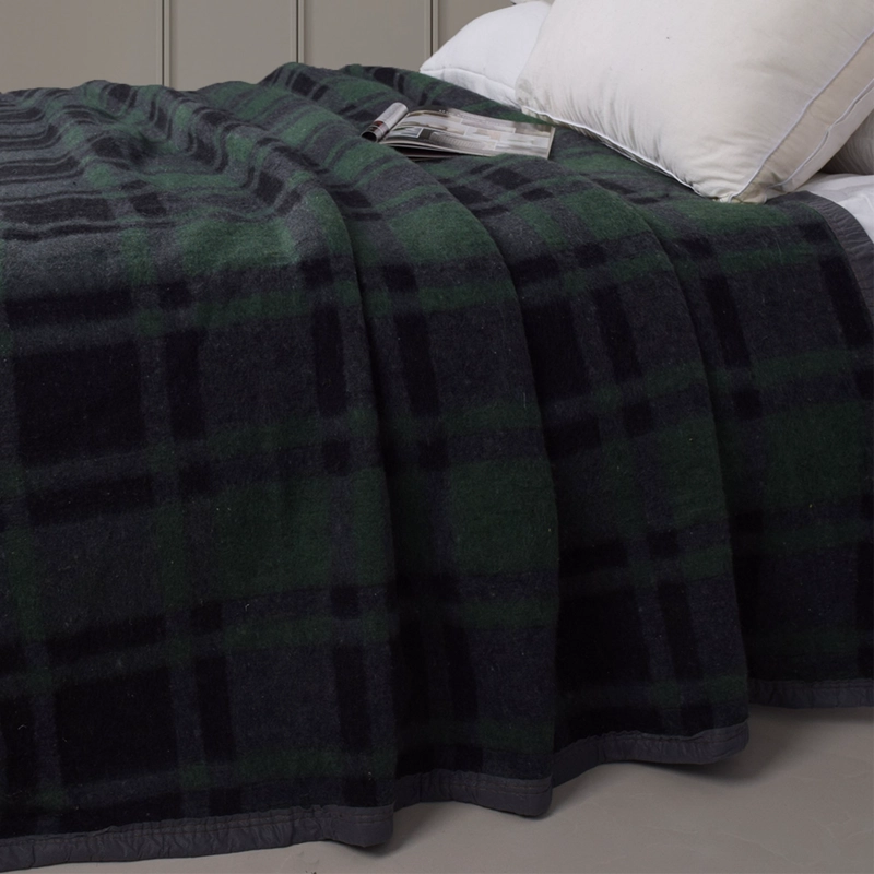 FRAZADA TE RMICA POLAR CON DISEÑO A CUADROS SUAVE, CALIDA Y CONFORTABLE - 6