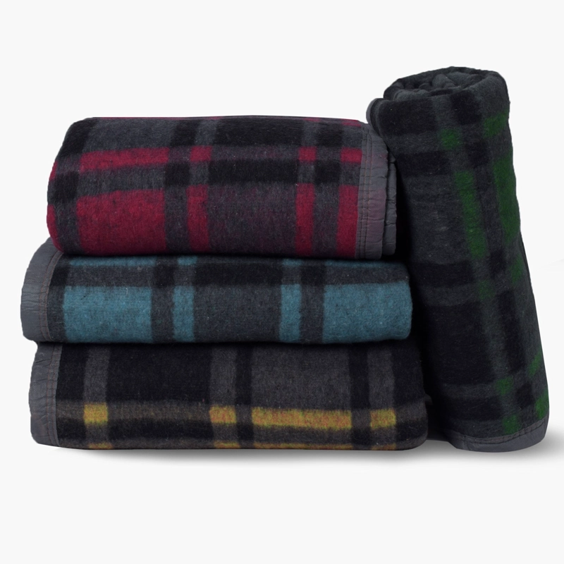 FRAZADA TE RMICA POLAR CON DISEÑO A CUADROS SUAVE, CALIDA Y CONFORTABLE - 8