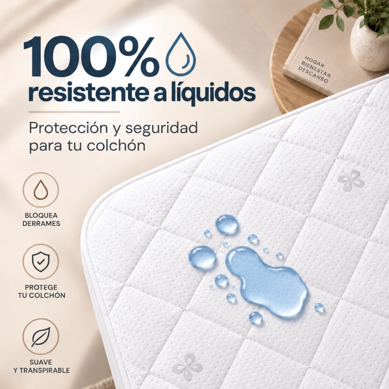 CUBRE COLCHON IMPERMEABLE REPELTEX BLANCO Tamaño SuperKing - 2