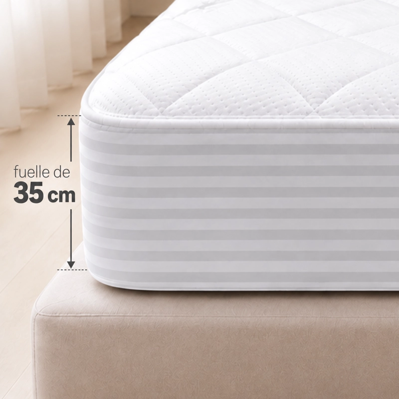CUBRE COLCHON IMPERMEABLE REPELTEX BLANCO Tamaño SuperKing - 5