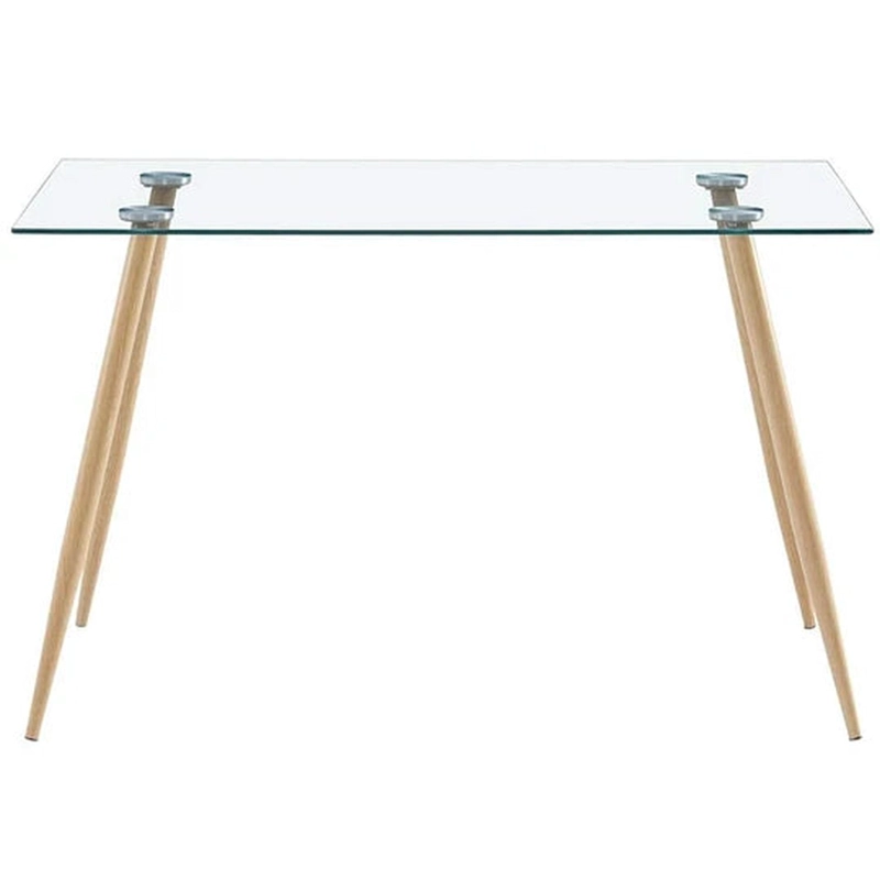 MESA PANDALINO VÍTREO 120X80 RECTANGULAR VIDRIO TEMPLADO DISEÑO NÓRDICO - 1