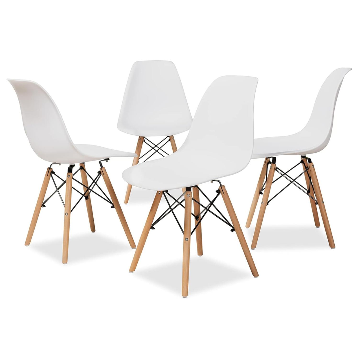 PACK PANDALINO BLANCO 4 SILLAS EAMES BLANCAS IDEAL HOGAR Y OFICINA - 1