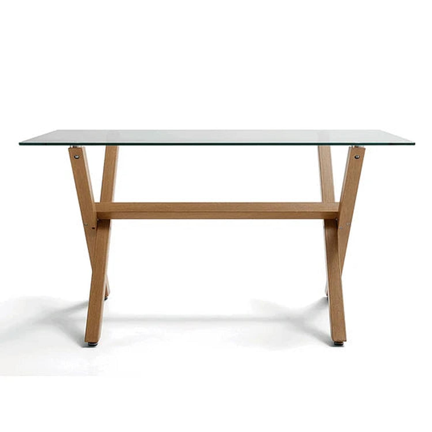 MESA PANDALINO XINIA140 RECTANGULAR 90CM VIDRIO TEMPLADO ACERO - 2