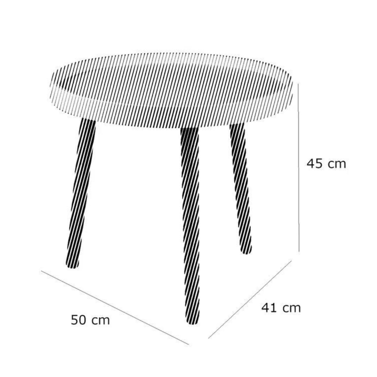 MESA LATERAL PANDALINO REDONDA ARMENIA 50 CM DIÁMETRO DISEÑO MINIMALISTA - 4