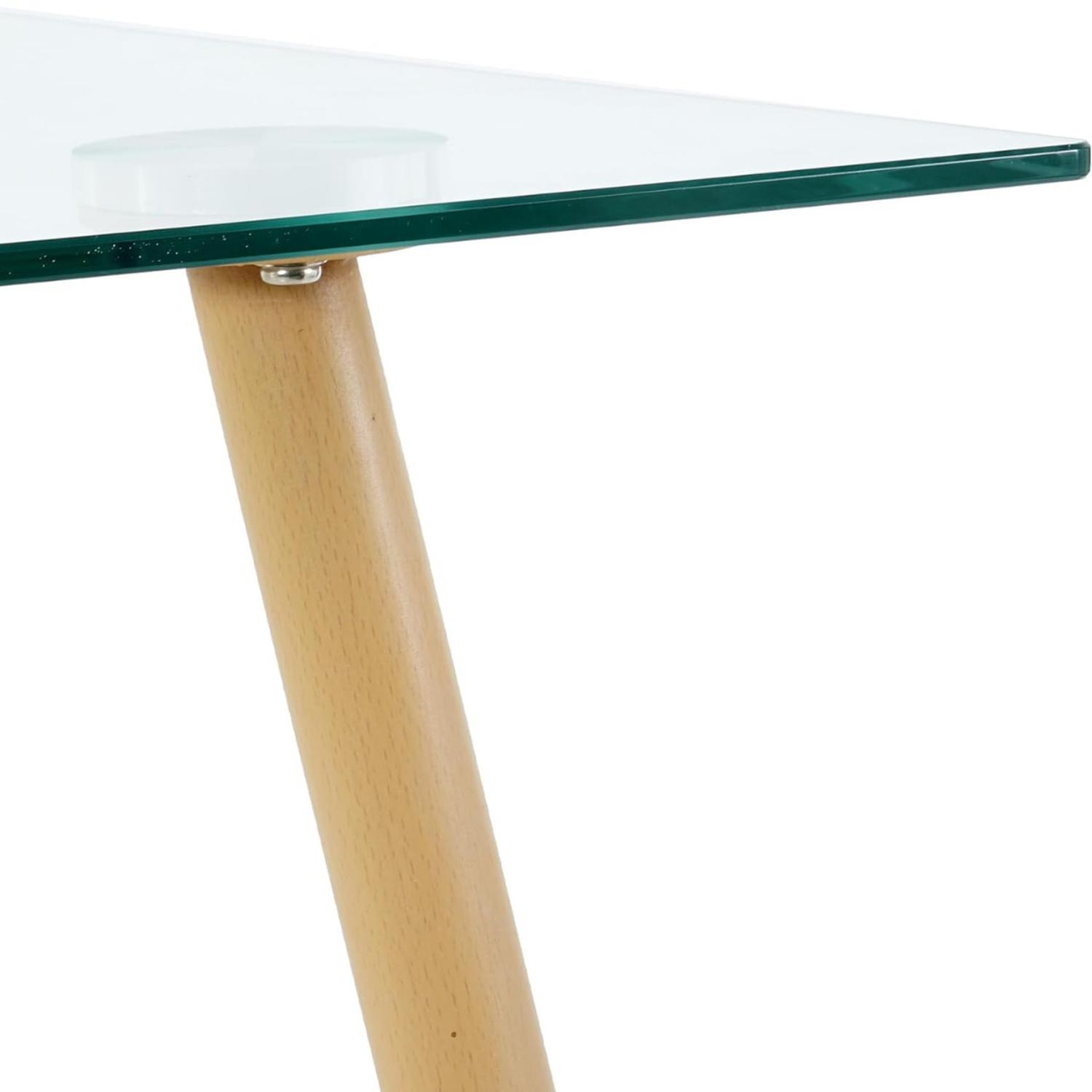 MESA PANDALINO RECTANGULAR VITREO 130X80 VIDRIO TEMPLADO DISEÑO NÓRDICO - 2
