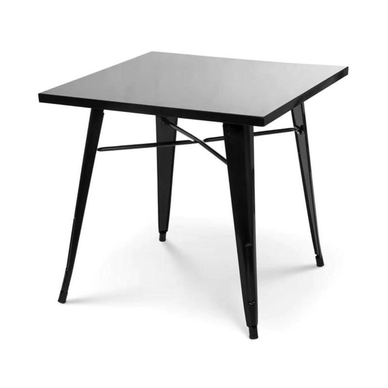 MESA PANDALINO TOLIX CUADRADA NEGRO 80X80CM INDUSTRIAL COMEDOR EXTERIOR - 2