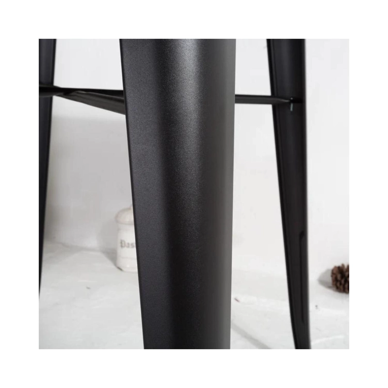 MESA PANDALINO TOLIX CUADRADA NEGRO 80X80CM INDUSTRIAL COMEDOR EXTERIOR - 3