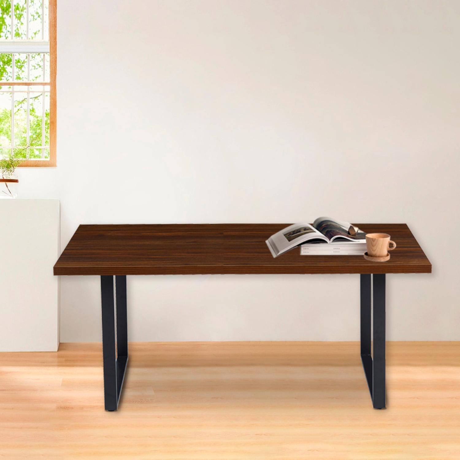 MESA PANDALINO RECTANGULAR SÓLIDA ÁMBAR 140X90 CM OSCURA ESTILO INDUSTRIAL - 3