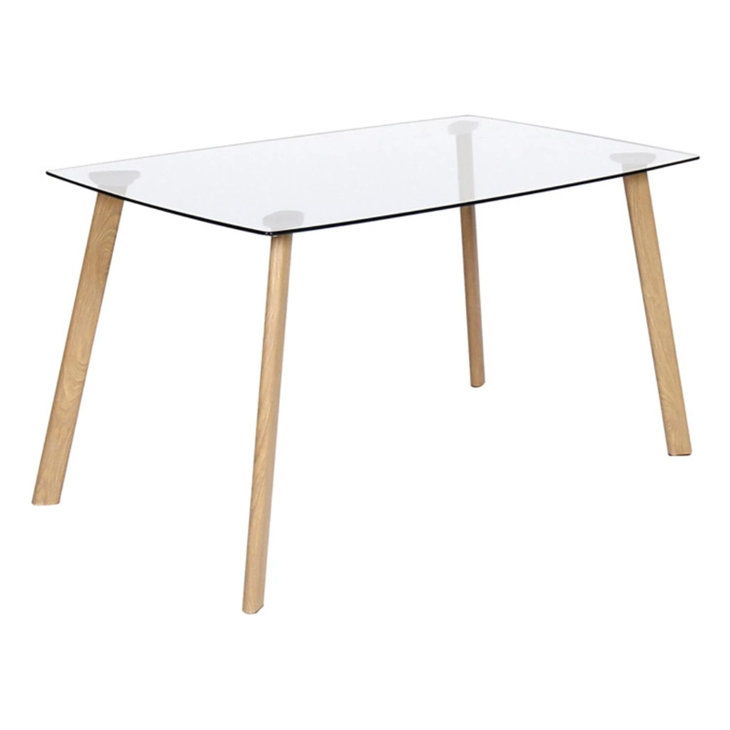 MESA PANDALINO RECTANGULAR NORDICA FERRA 140X90 VIDRIO TEMPLADO