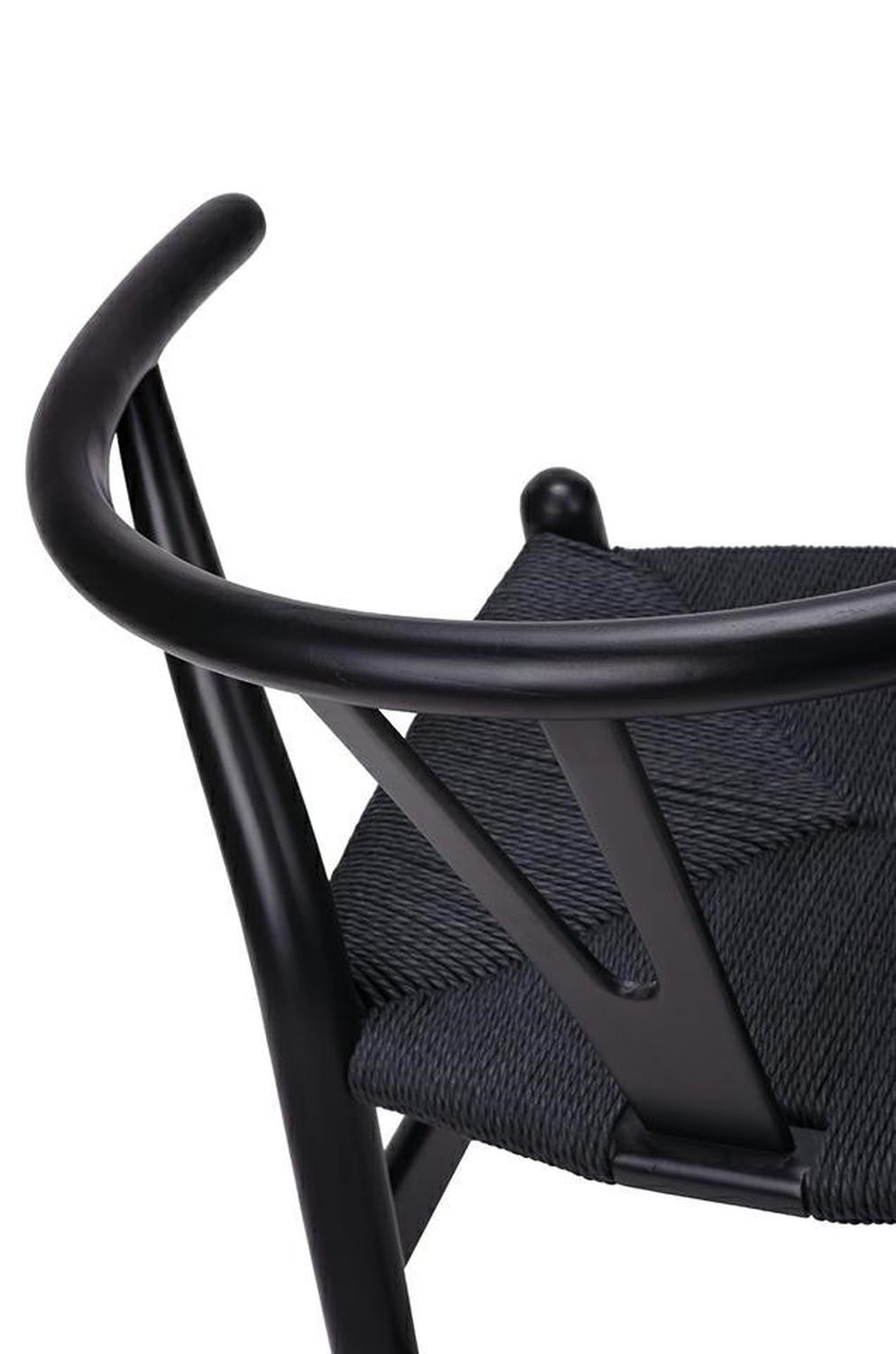 PACK PANDALINO NEGRO 2 SILLA WISHBONE NÓRDICA MADERA - 6
