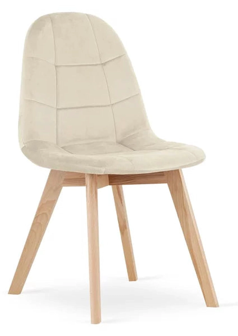 PACK PANDALINO FELPA BEIGE 4 SILLAS VORAK DISEÑO ELEGANTE Y CÓMODO TU HOGAR - 2