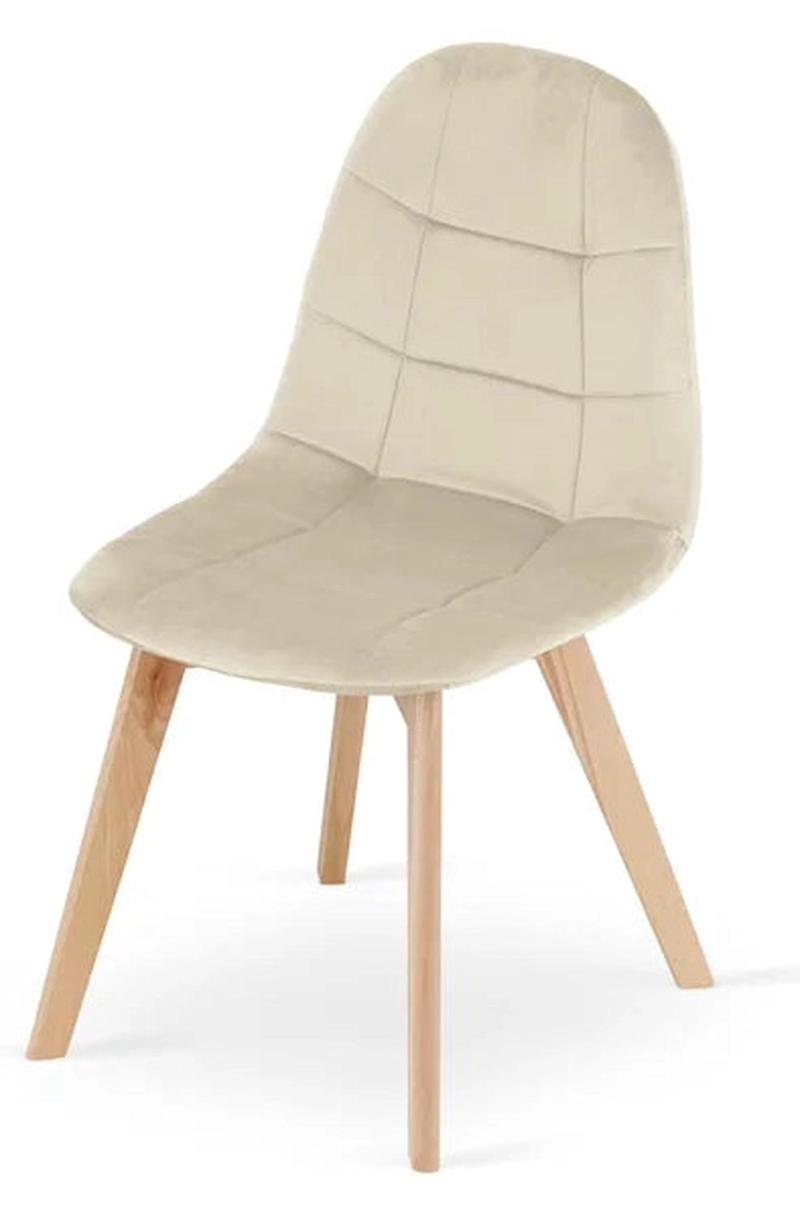 PACK PANDALINO FELPA BEIGE 4 SILLAS VORAK DISEÑO ELEGANTE Y CÓMODO TU HOGAR - 3