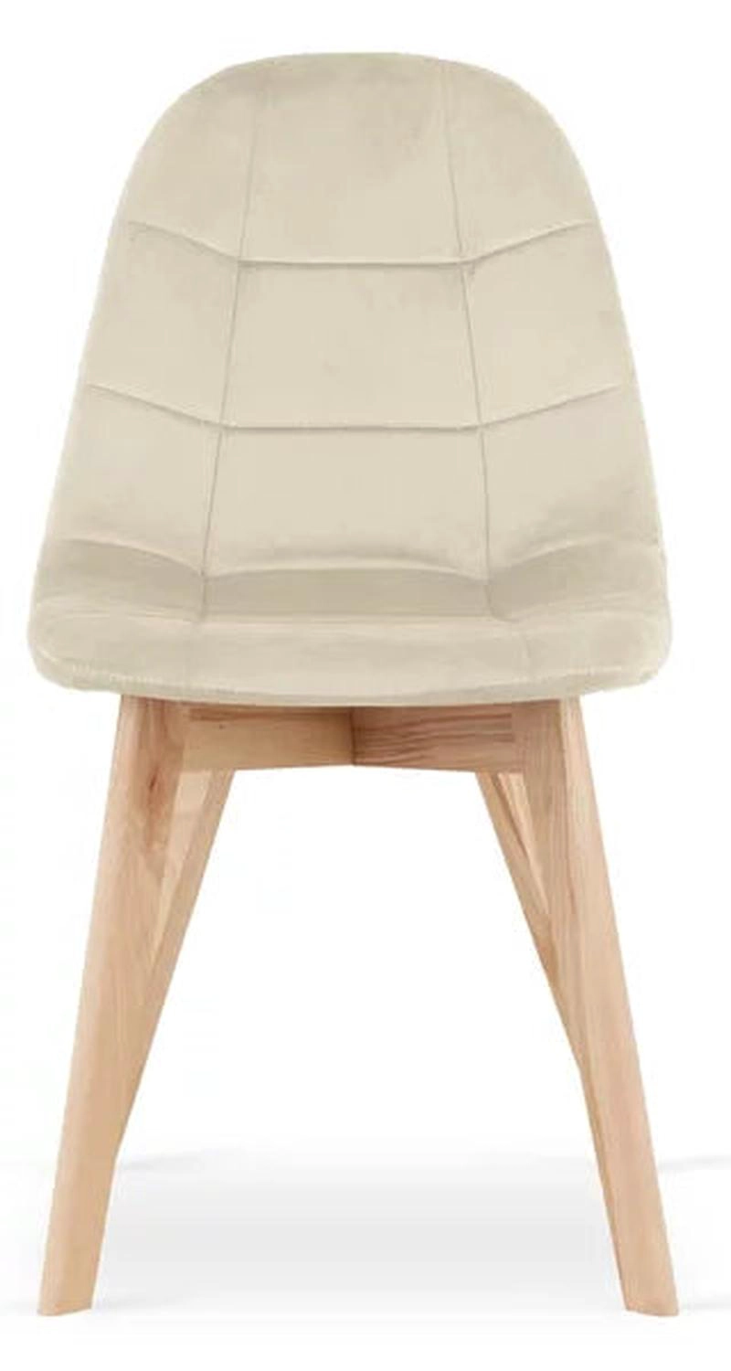 PACK PANDALINO FELPA BEIGE 4 SILLAS VORAK DISEÑO ELEGANTE Y CÓMODO TU HOGAR - 4