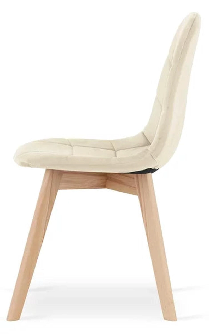 PACK PANDALINO FELPA BEIGE 4 SILLAS VORAK DISEÑO ELEGANTE Y CÓMODO TU HOGAR - 5
