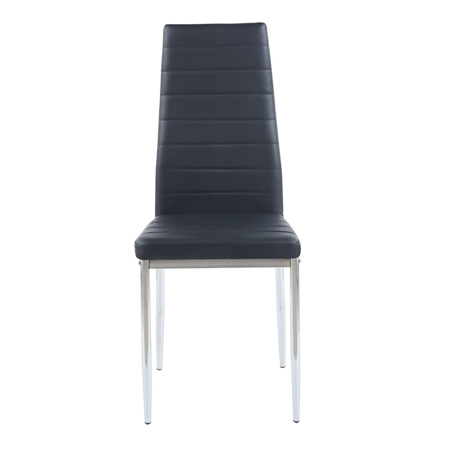 PACK PANDALINO NEGRO 4 SILLA DINING NEGRAS ESTILO MINIMALISTA Y CÓMODO - 3