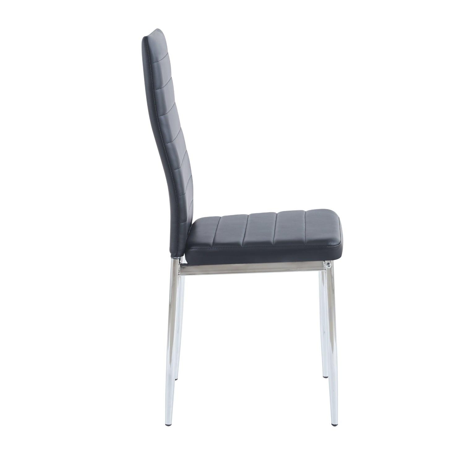 PACK PANDALINO NEGRO 4 SILLA DINING NEGRAS ESTILO MINIMALISTA Y CÓMODO - 6