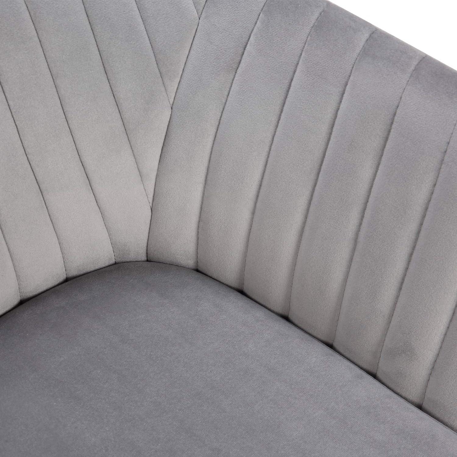PACK PANDALINO FELPA GRIS 2 BUTACAS SITIALES ALMER VELVET SALA DORMITORIO U OFICINA - 5