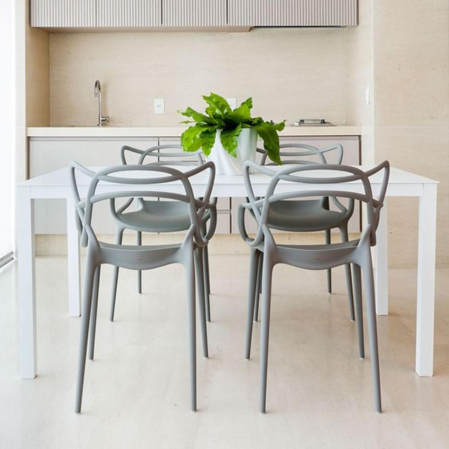 PACK PANDALINO GRIS 4 SILLAS MASTERS IDEAL TERRAZA Y INTERIOR - 3