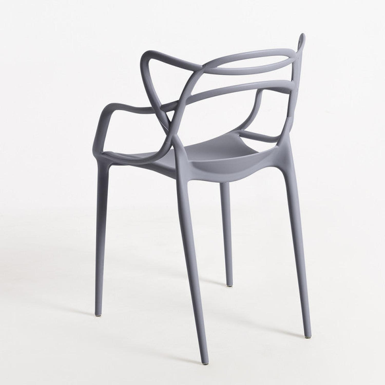 PACK PANDALINO GRIS 4 SILLAS MASTERS IDEAL TERRAZA Y INTERIOR - 6