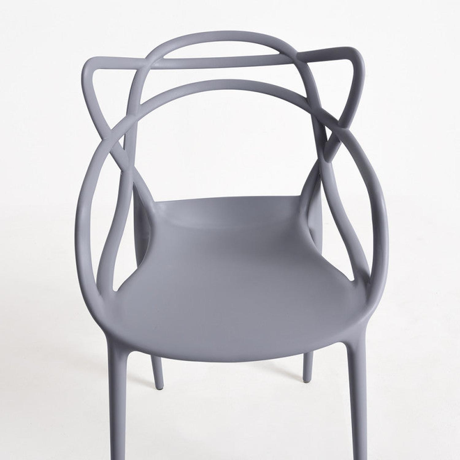PACK PANDALINO GRIS 4 SILLAS MASTERS IDEAL TERRAZA Y INTERIOR - 8