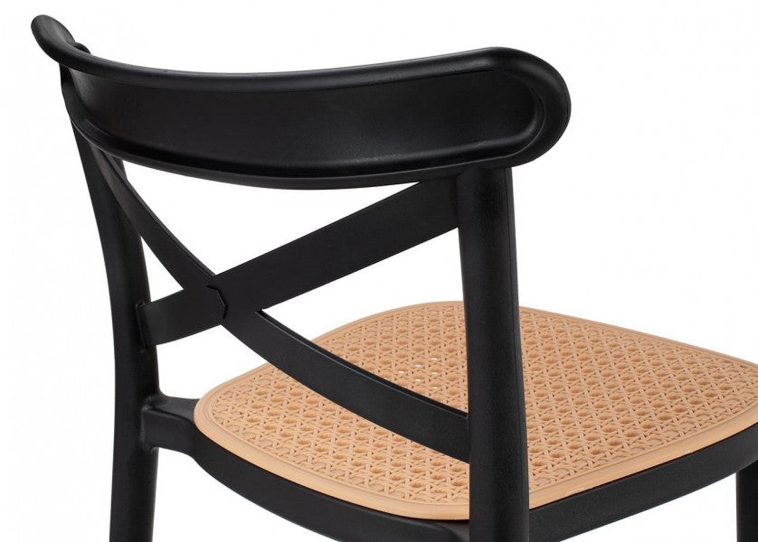 PACK 2 TABURETES BAR VALENTINO NEGRO 75 CM | ESTILO VINTAGE | EXTERIOR - 7