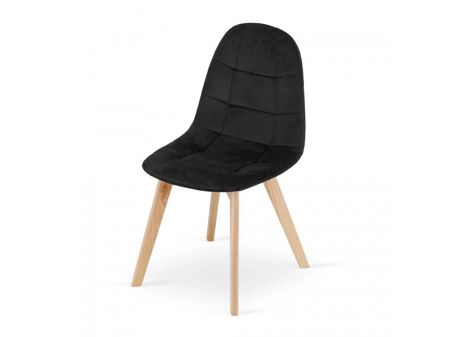 PACK PANDALINO FELPA NEGRO 4 SILLAS VORAK DISEÑO ELEGANTE Y CÓMODO TU HOGAR - 6
