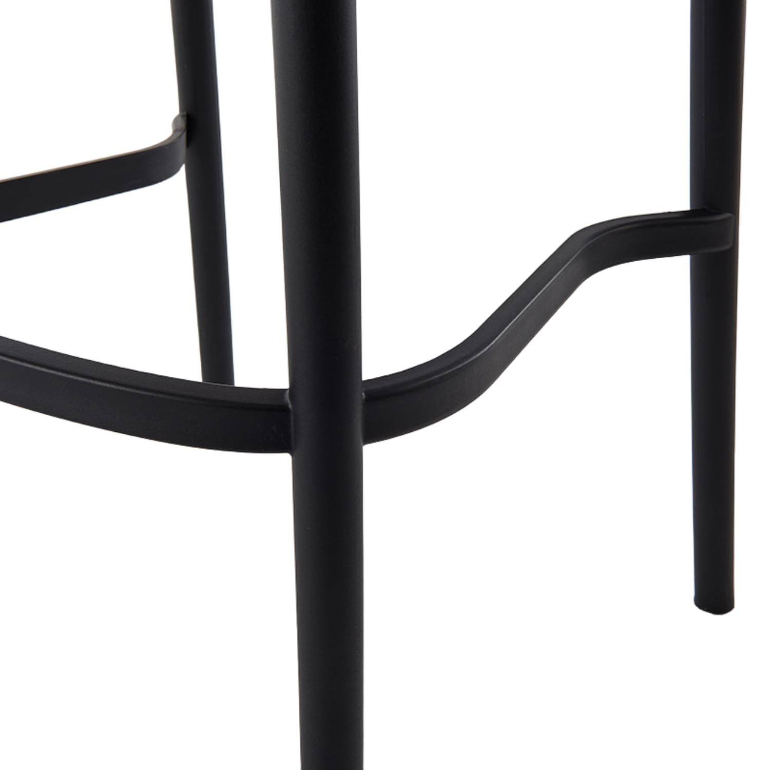 PACK 4 TABURETES BAR VALENTINO NEGRO 75 CM | ESTILO VINTAGE | EXTERIOR - 6