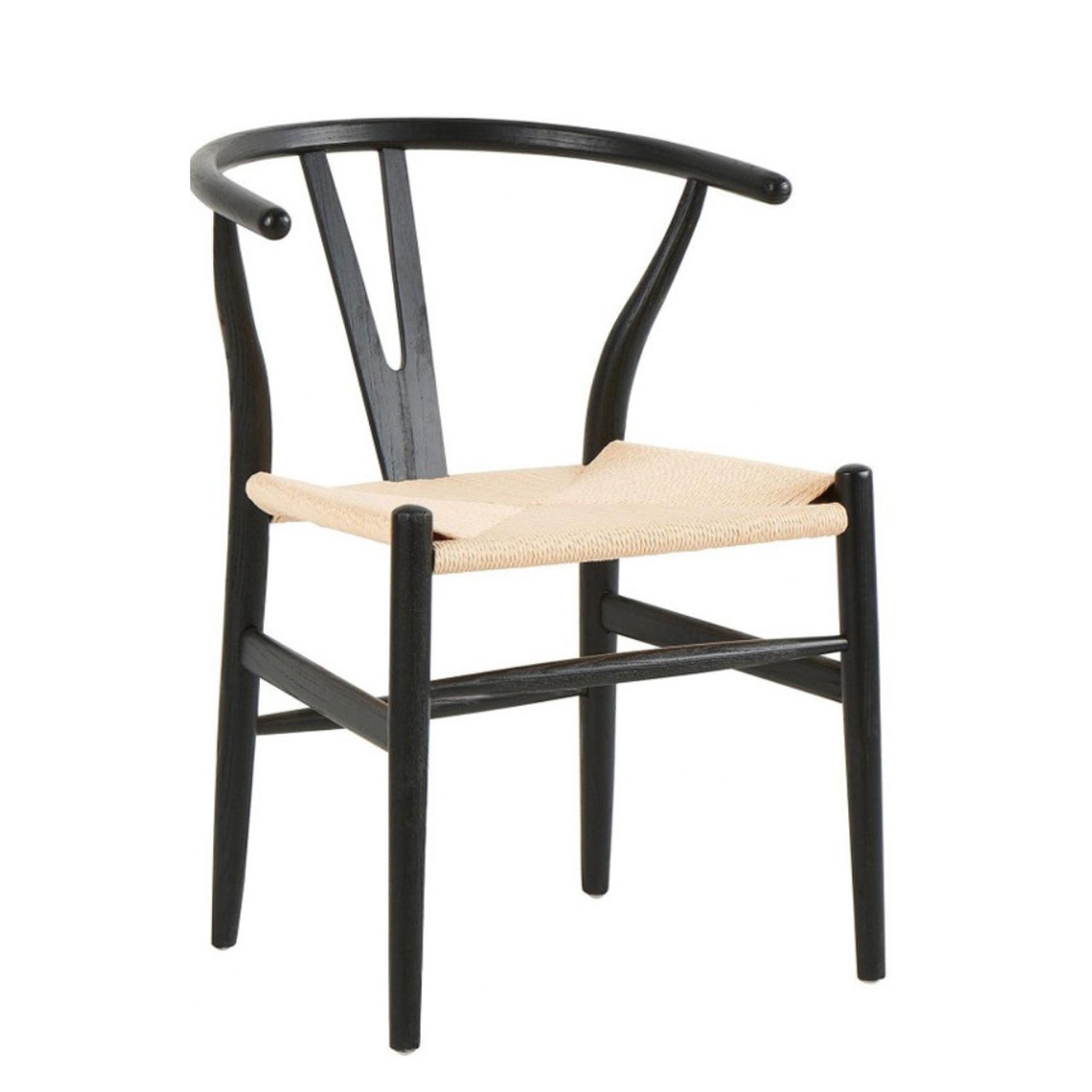 PACK PANDALINO CAFE 2 SILLA WISHBONE NÓRDICA MADERA NATURAL & NEGRO - 4