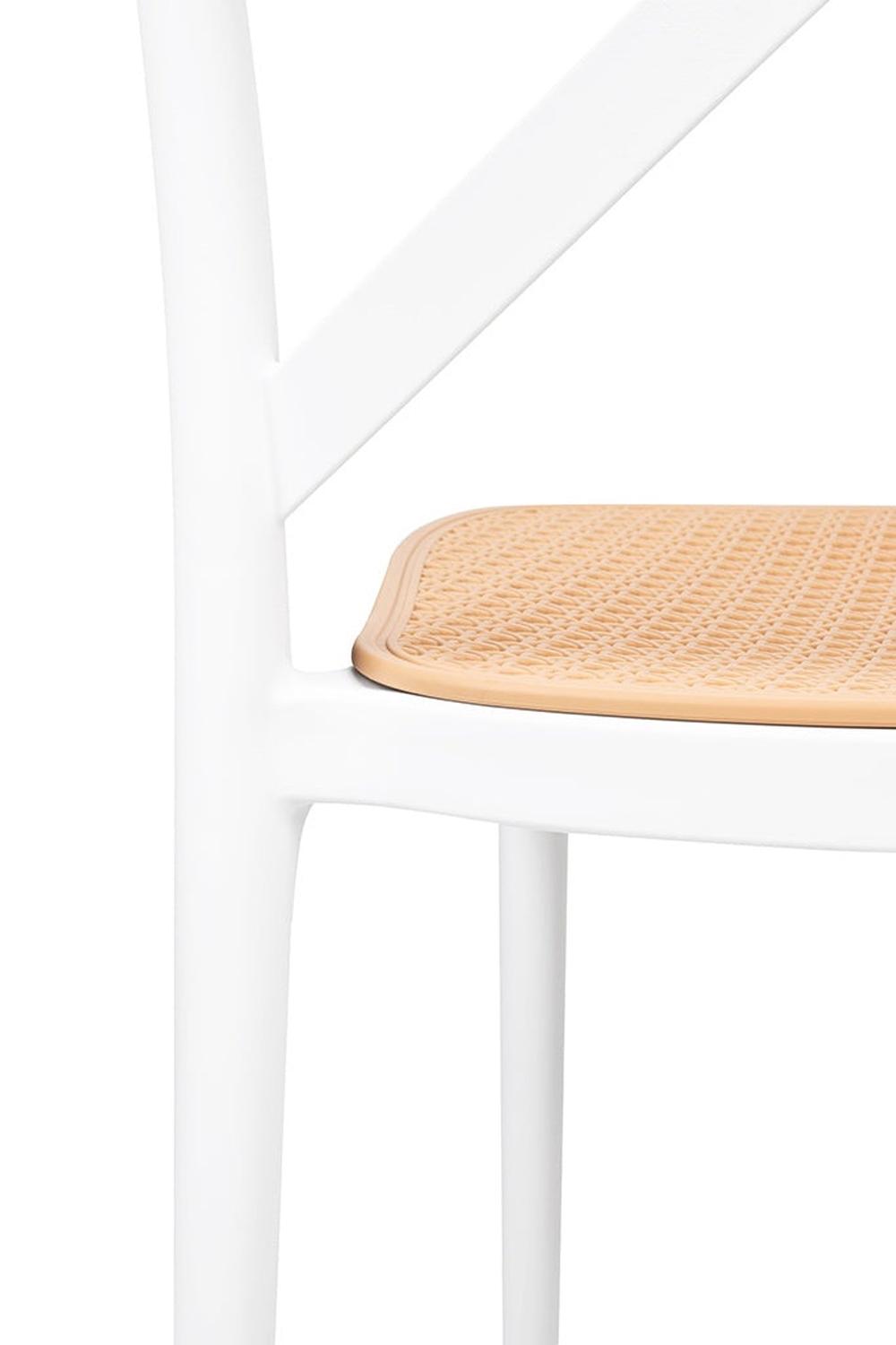 PACK 2 TABURETES BAR & TERRAZA VALENTINO 75 CM | BLANCO | EXTERIOR - 7