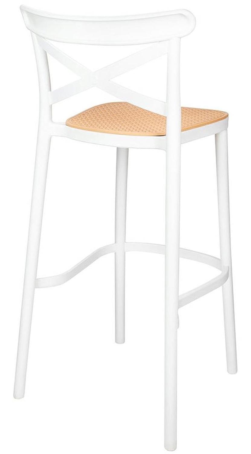 PACK 2 TABURETES BAR & TERRAZA VALENTINO 75 CM | BLANCO | EXTERIOR - 8