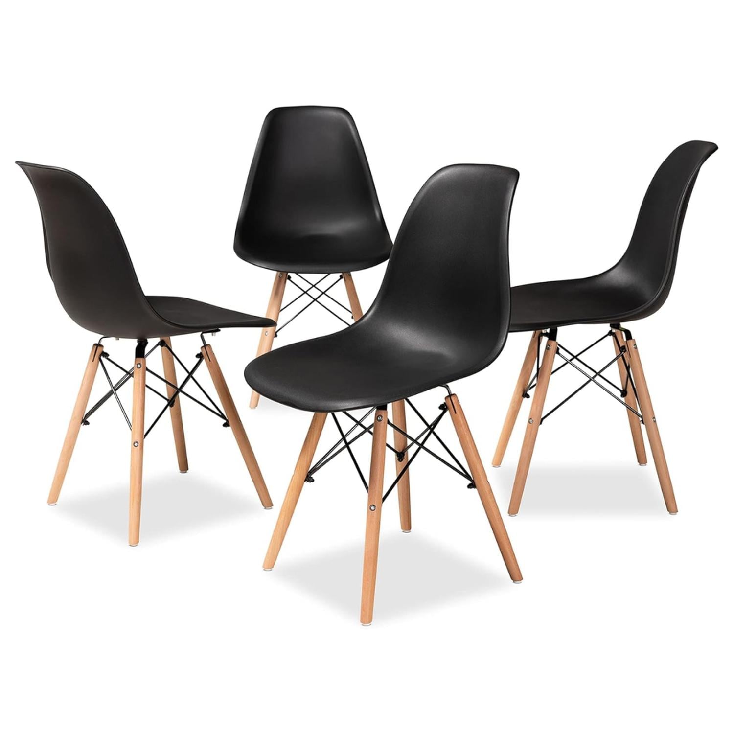PACK PANDALINO NEGRO 4 SILLAS EAMES NEGRAS IDEAL HOGAR Y OFICINA - 1