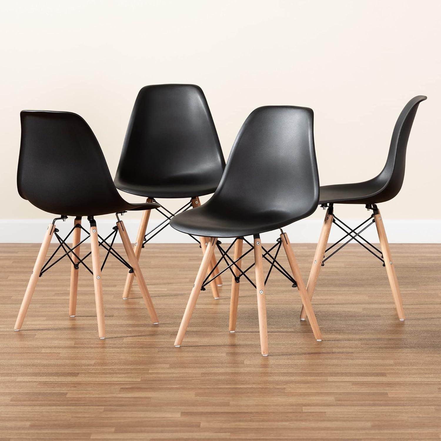 PACK PANDALINO NEGRO 4 SILLAS EAMES NEGRAS IDEAL HOGAR Y OFICINA - 2